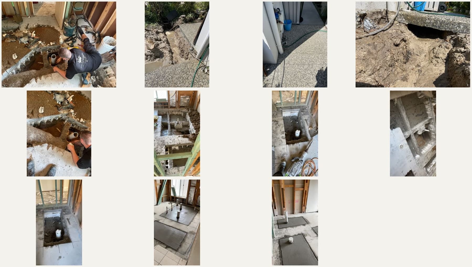 Plumbing dig-out work