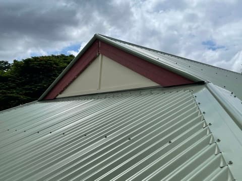 Exterior roofline and gable